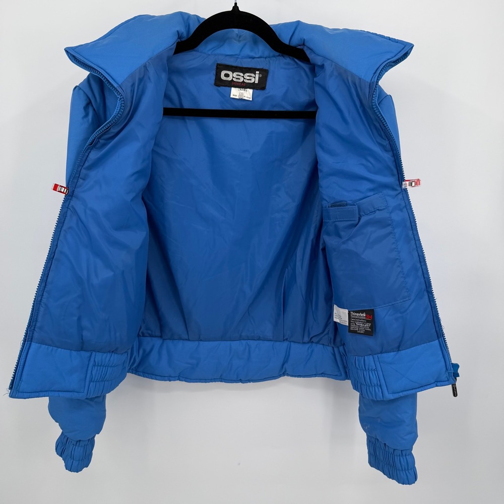 Vintage Ossi Skiwear Women's L Jacket‎  Royal Blue Thinsulate Puffer Retro - Picture 2 of 11